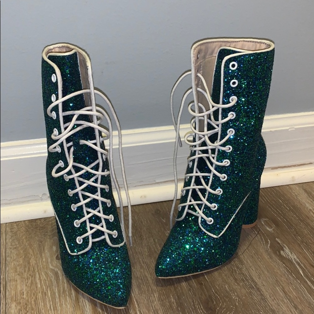 Cape Robbin mermaid inspired tie-up boots